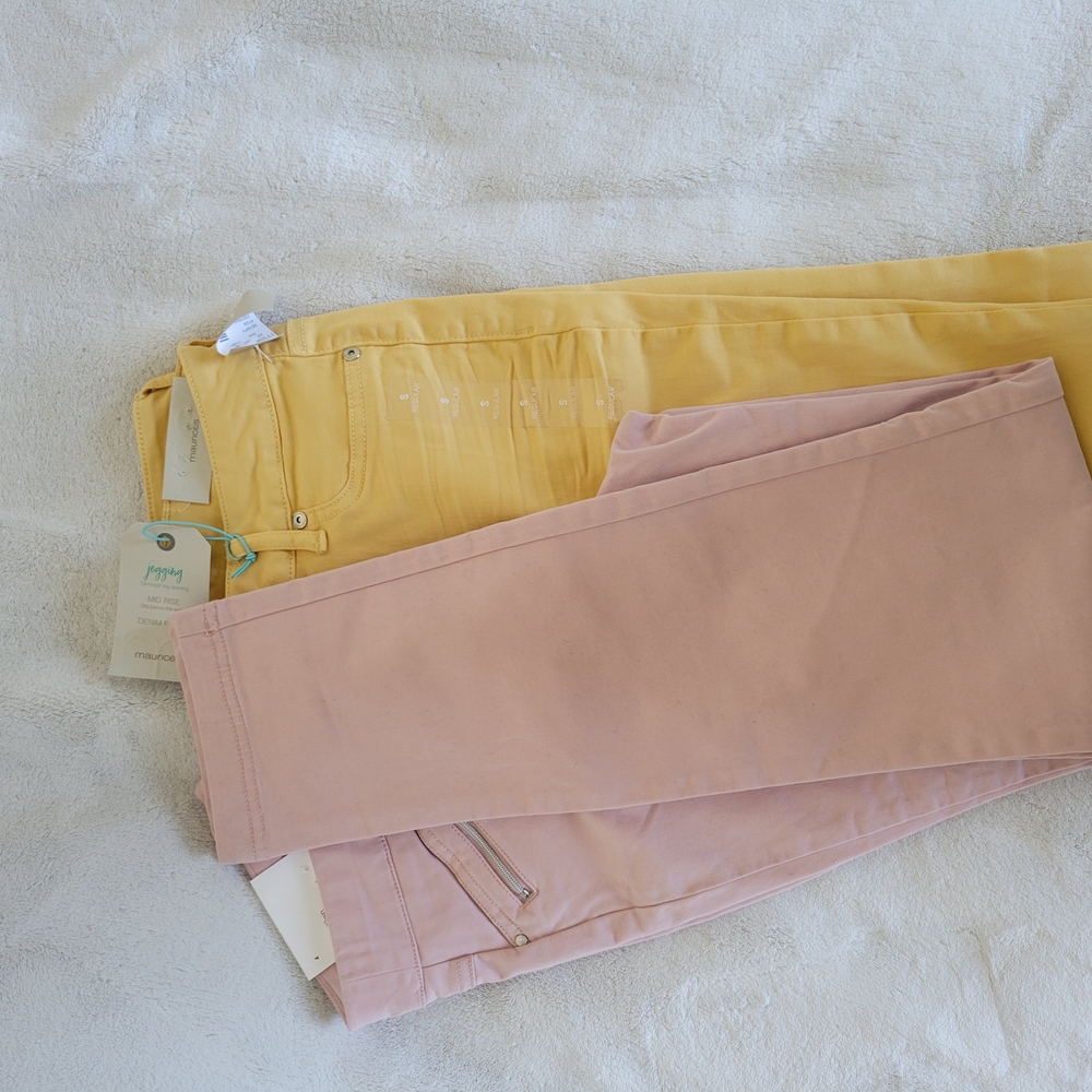 Calvin Klein Skinny Pants in Pink and Yellow
